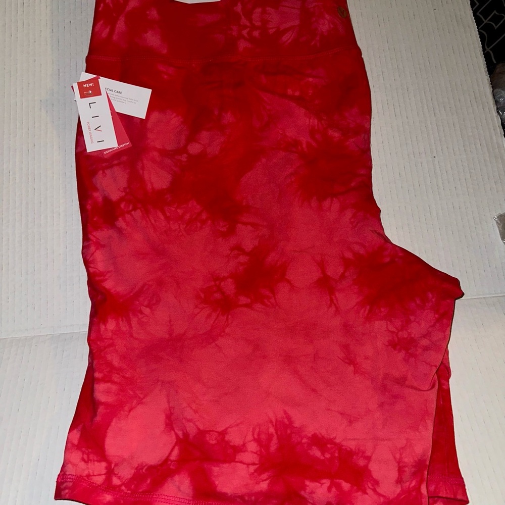 LIVI Red Tie-Dye Leggings